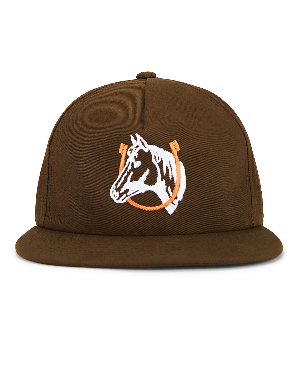 Image 1 of ONE OF THESE DAYS Horse Shoe Logo Hat in Brown