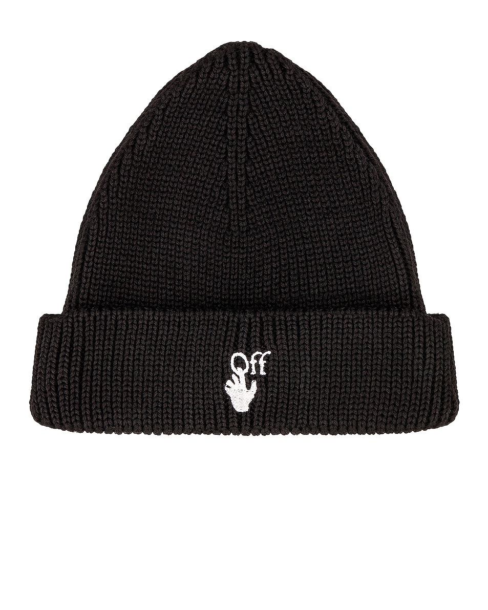 Image 1 of OFF-WHITE Hand Off Wool Rid Beanie in Black