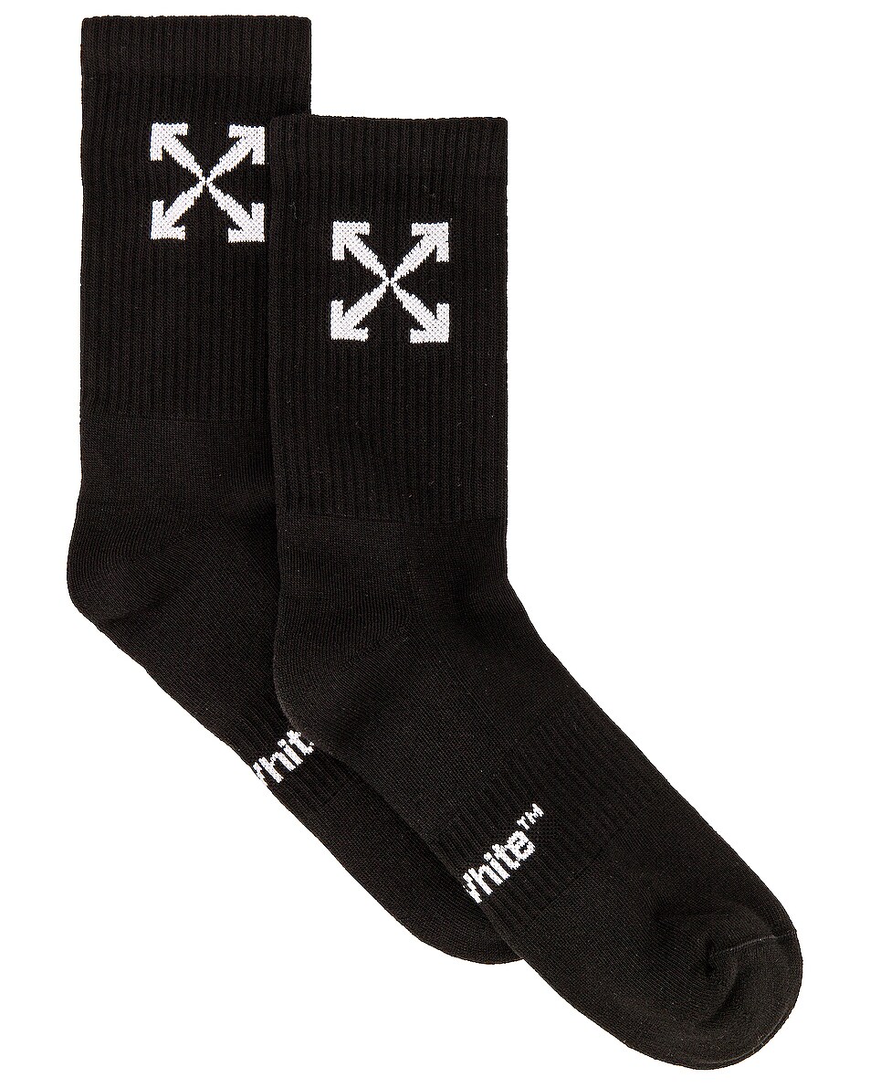 Image 1 of OFF-WHITE Arrow Sport Socks in Black
