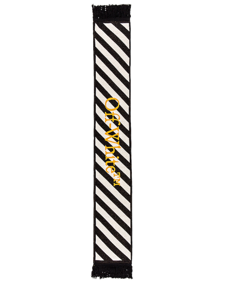 Image 1 of OFF-WHITE Arrows Scarf in Black & Orange