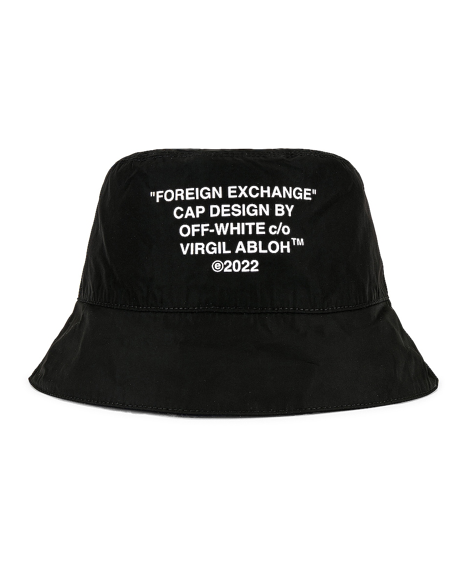 Image 1 of OFF-WHITE Foreign Exchange Bucket Hat in Black & White