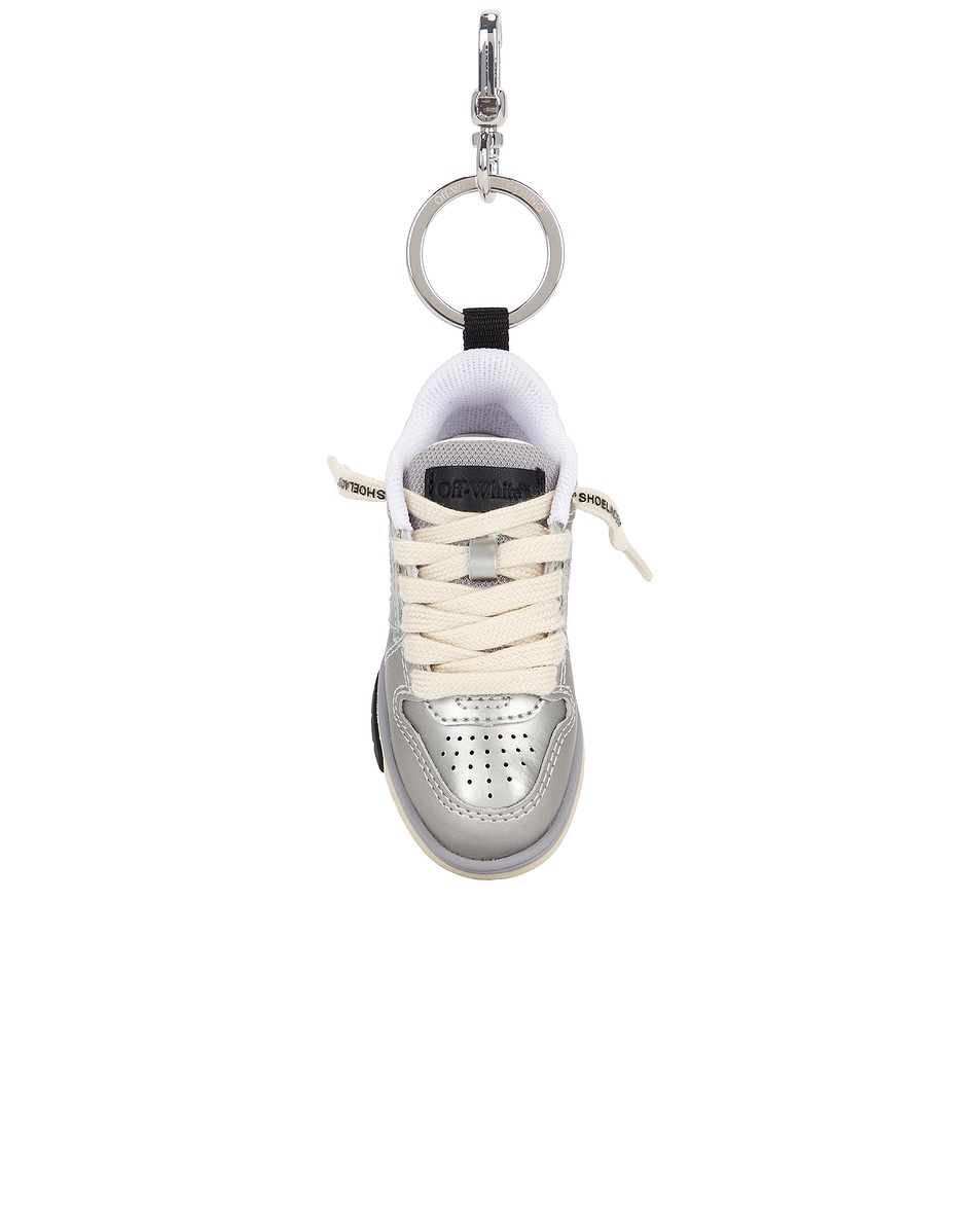 Image 1 of OFF-WHITE OOO Keychain in Silver