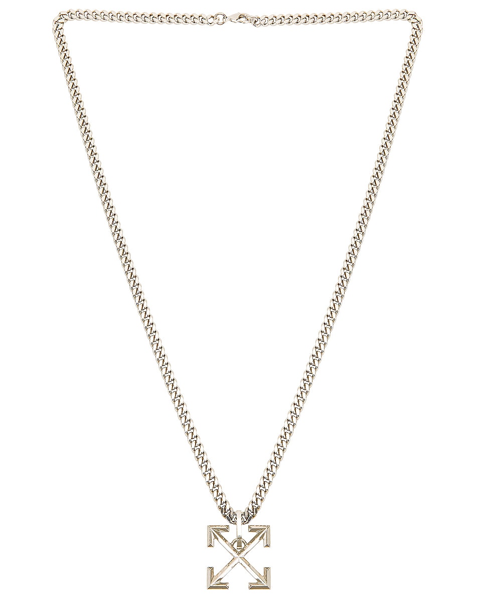 Image 1 of OFF-WHITE Arrow Necklace in Silver