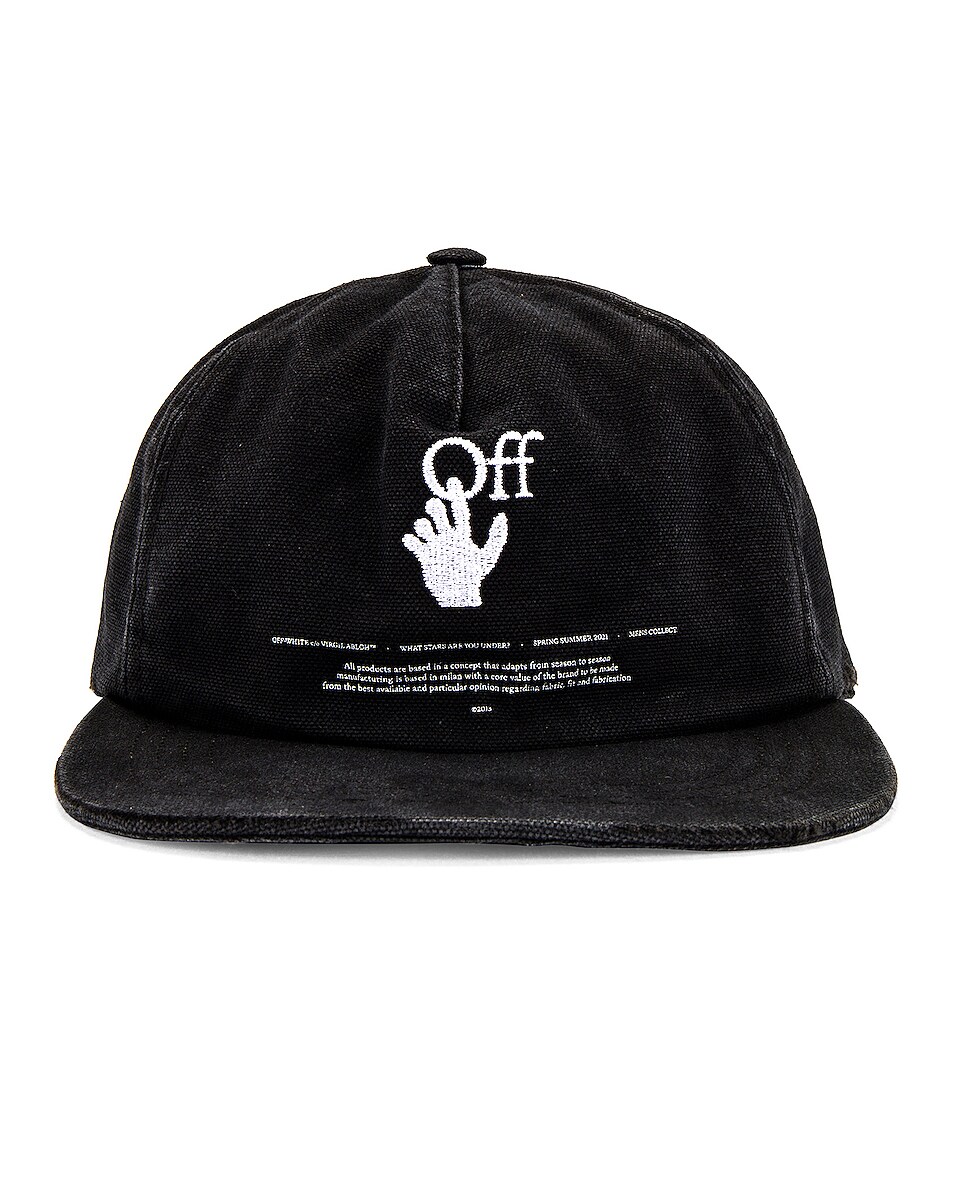 Image 1 of OFF-WHITE Hand Off Baseball cap in Black
