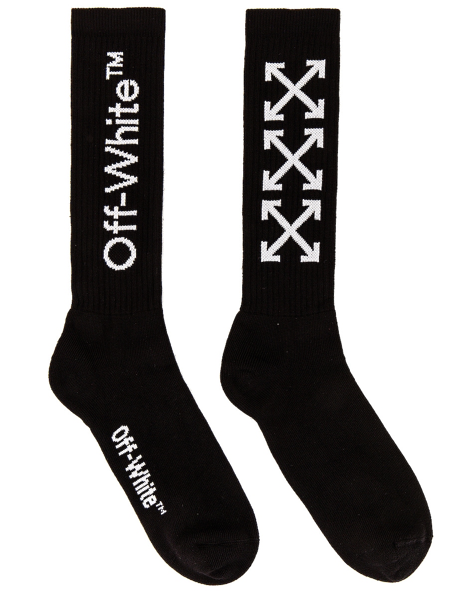 OFF-WHITE Arrows Sock in Black | FWRD
