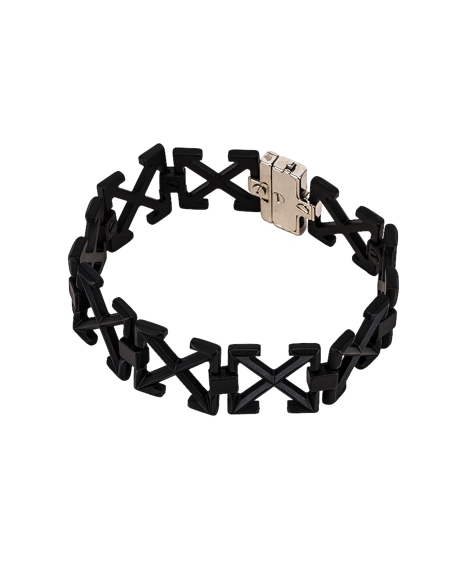 Image 1 of OFF-WHITE Multi Arrows Metal Bracelet in Black