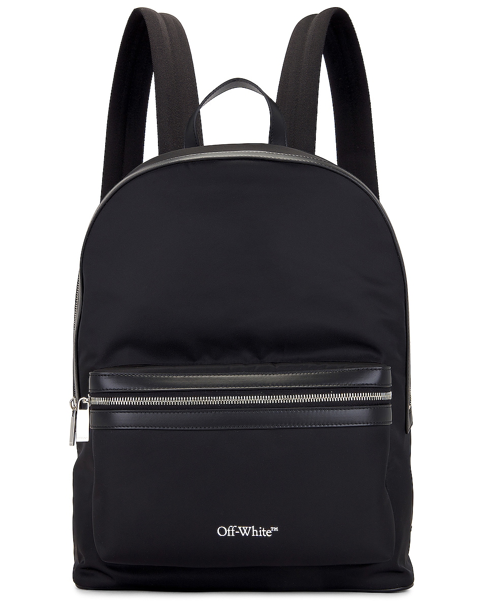Image 1 of OFF-WHITE Core Round Nylon Backpack in Black