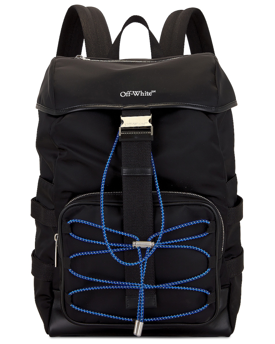 Image 1 of OFF-WHITE Courrier Flap Backpack in Black