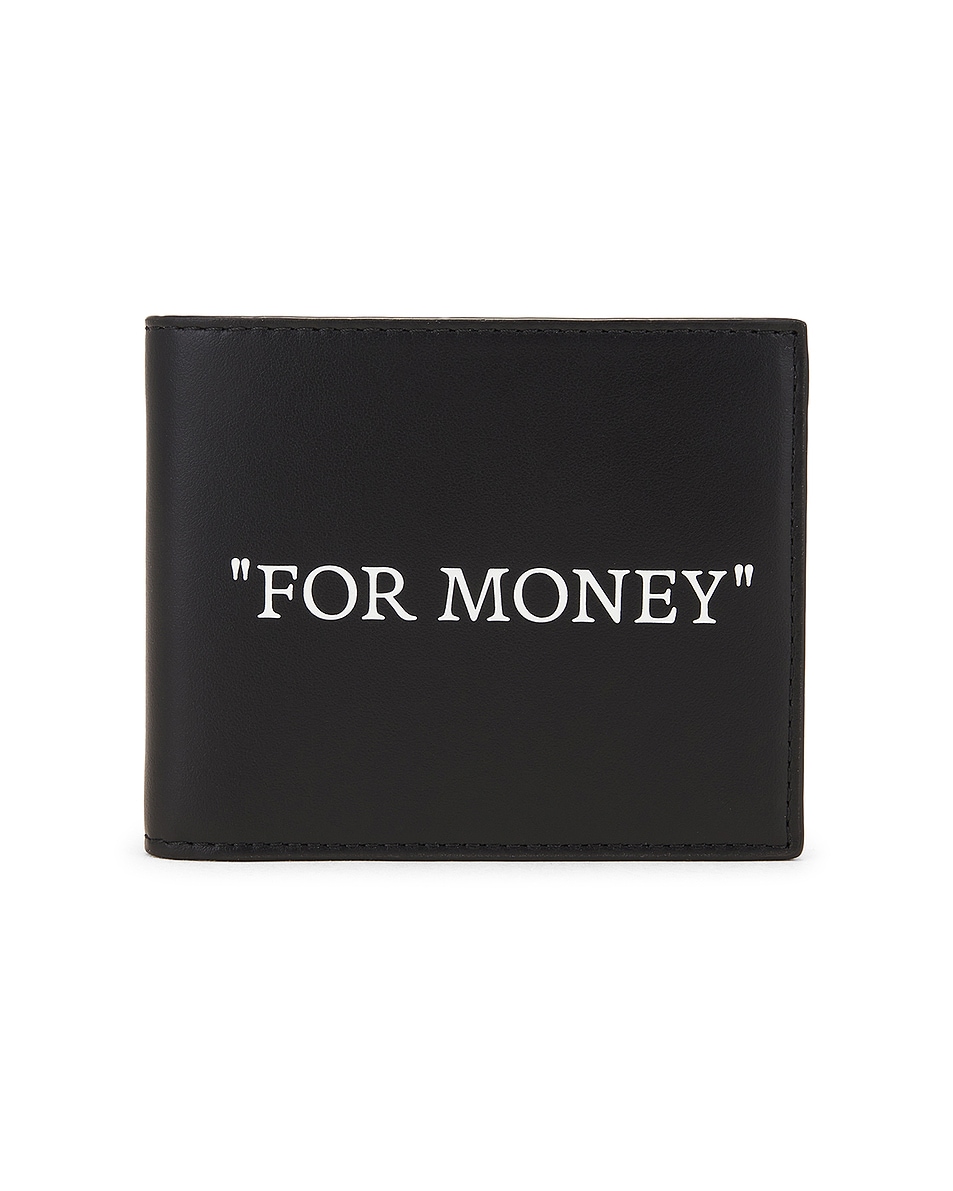 Image 1 of OFF-WHITE Quote Bifold Wallet in Black & White