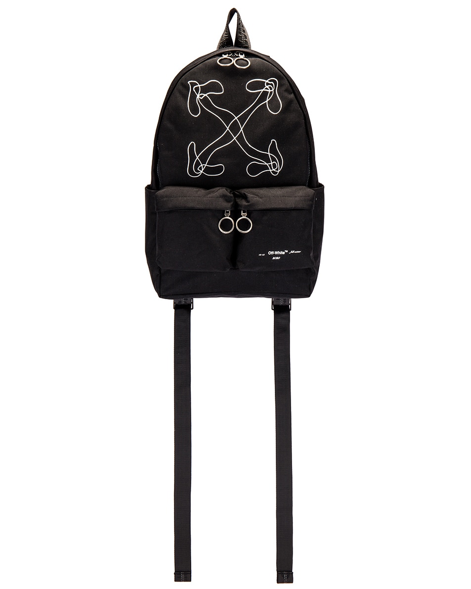 Image 1 of OFF-WHITE Abstract Arrows Backpack in Black & White
