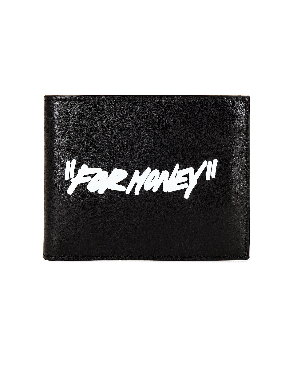 Image 1 of OFF-WHITE Quote Bifold Wallet in Black & White