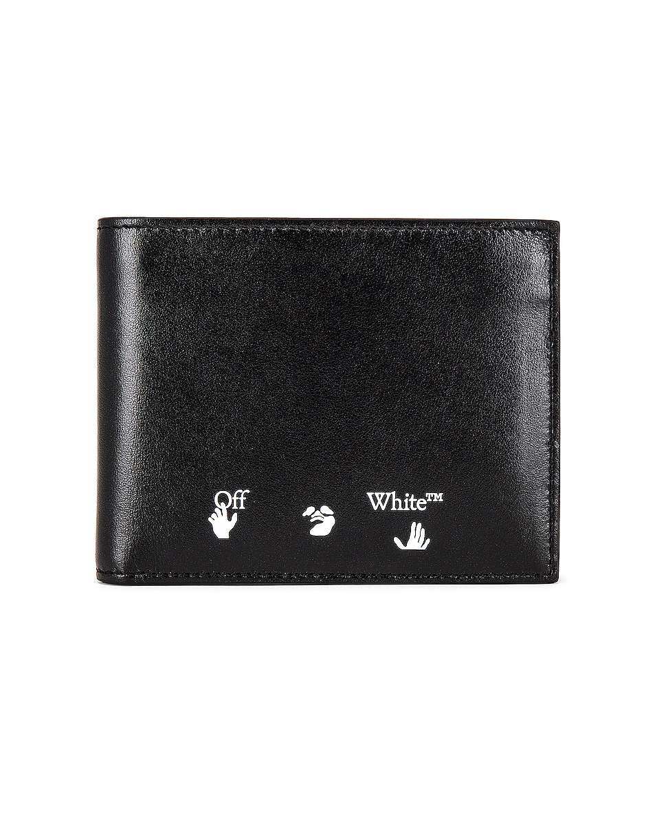 Image 1 of OFF-WHITE OW Logo Bifold Wallet in Black & White