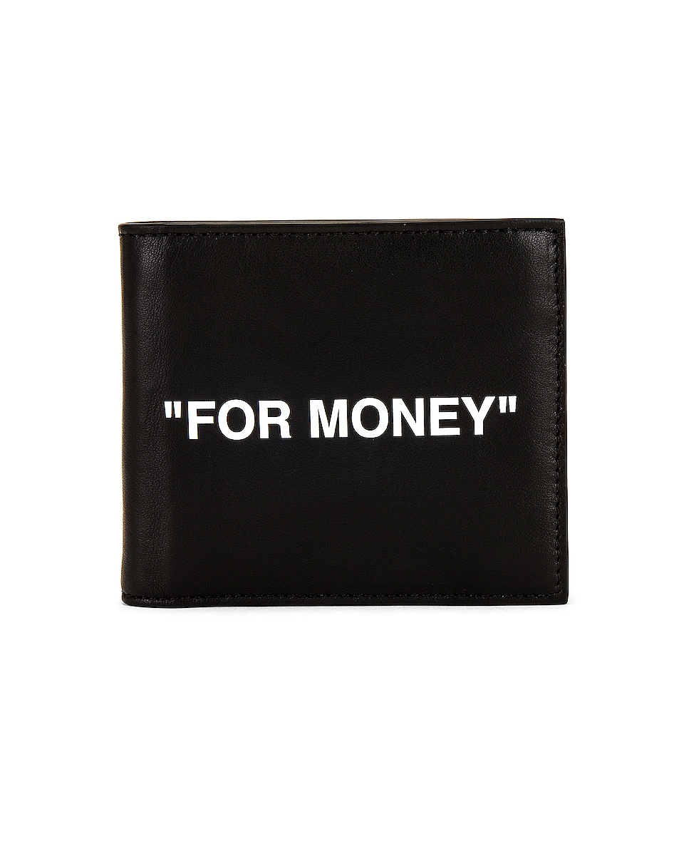 Image 1 of OFF-WHITE Quotes Bifold Wallet in Black