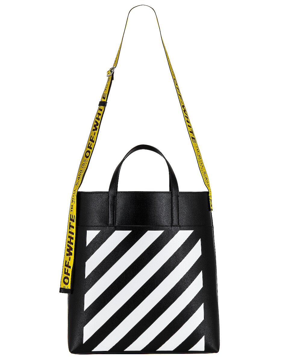 Image 1 of OFF-WHITE Leather Tote in Black