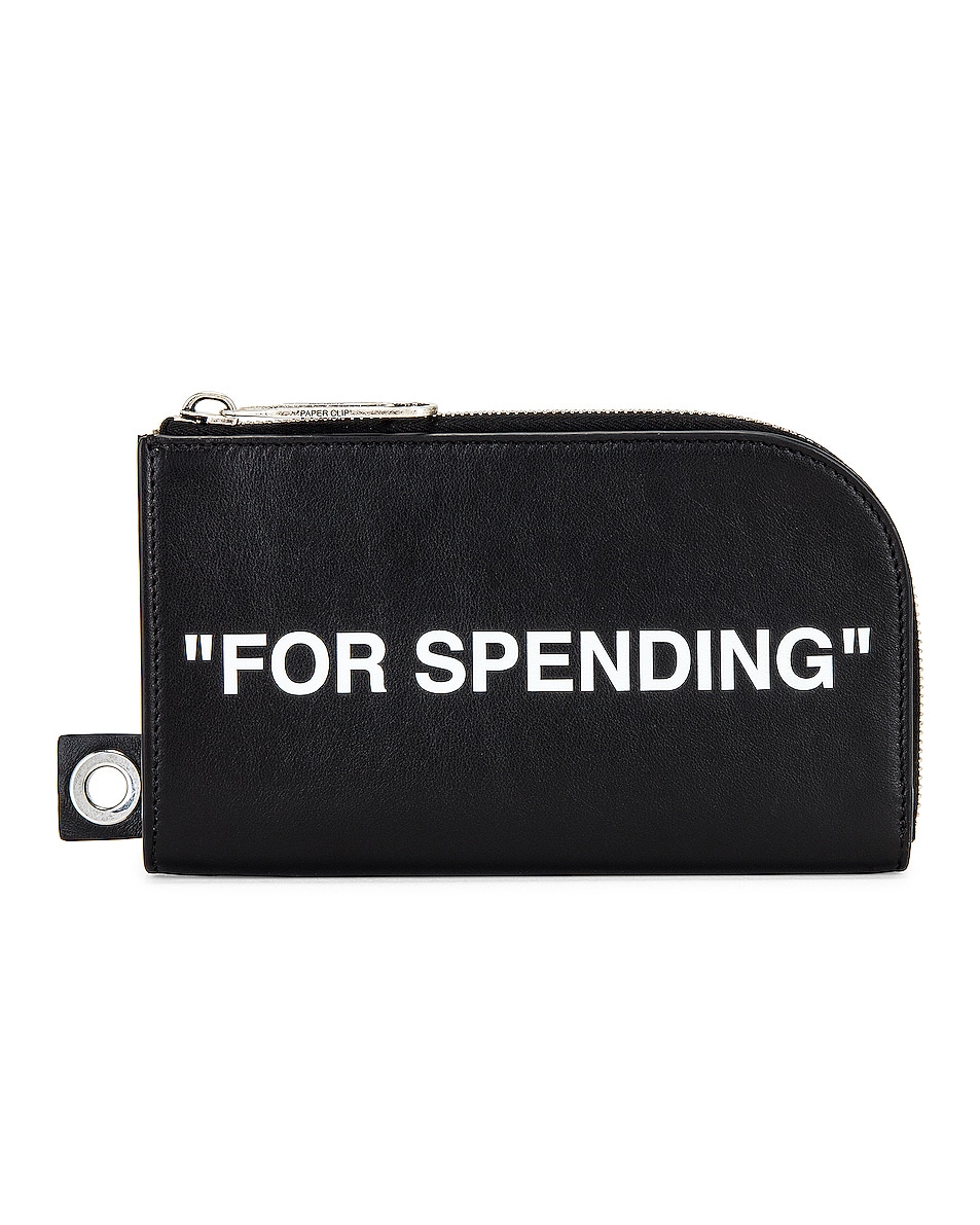 Image 1 of OFF-WHITE Quote Neck Pouch in Black