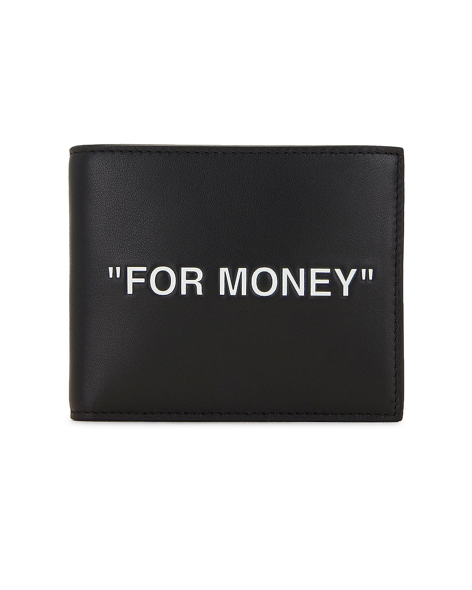 Image 1 of OFF-WHITE Quote Bifold Wallet in Black & White