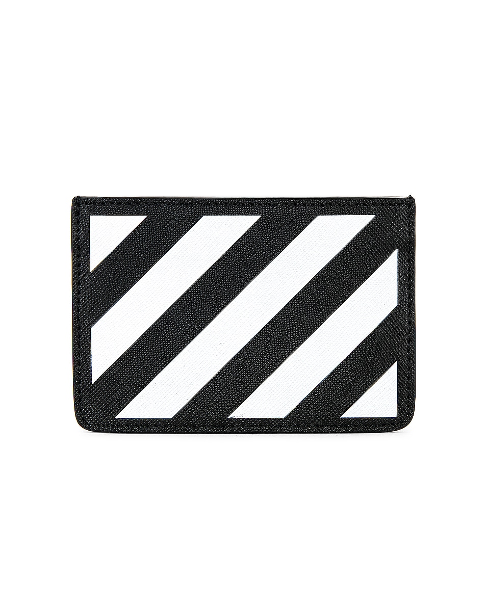 Image 1 of OFF-WHITE Binder Diagonal Card Case in Black & White