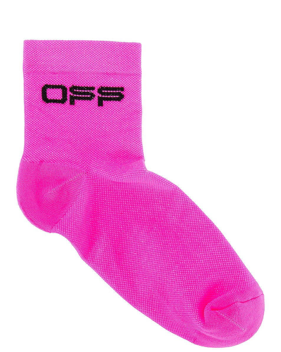 Image 1 of OFF-WHITE Off Short Socks in Fuchsia