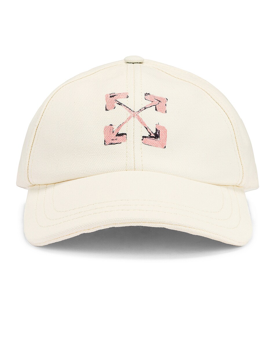 Image 1 of OFF-WHITE Arrows Baseball Cap in Beige & Pink