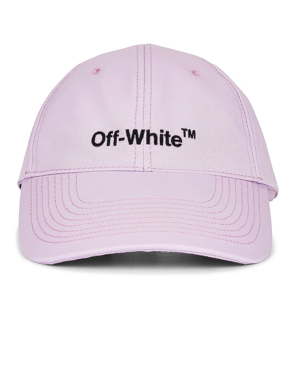 Image 1 of OFF-WHITE Helvetica Logo Baseball Hat in Lilac
