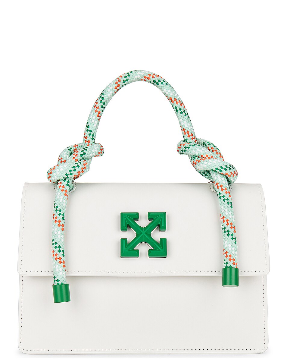 Image 1 of OFF-WHITE Gummy Jitney 1.4 Top Handle Bag in White