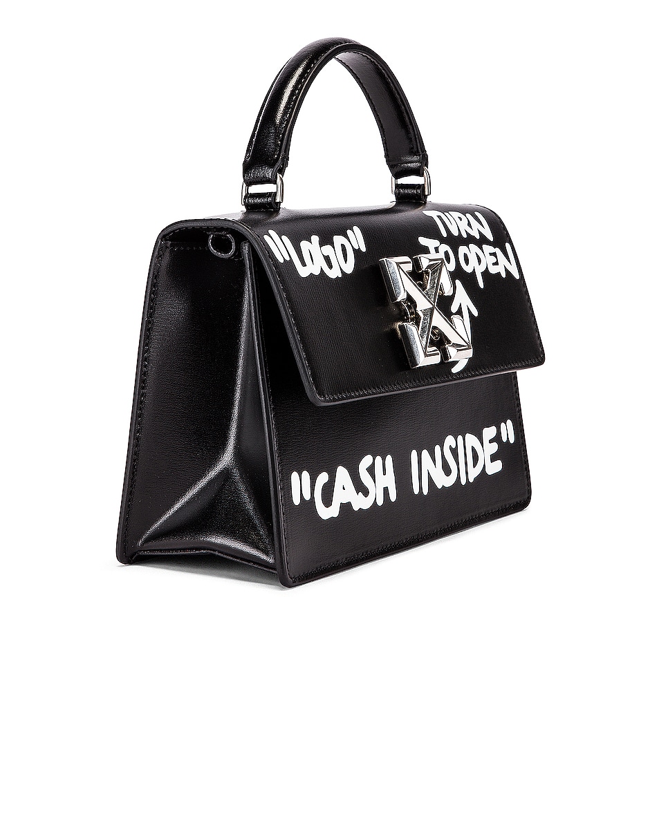 OFFWHITE Jitney 1.4 Cash Inside Bag in Black & White FWRD
