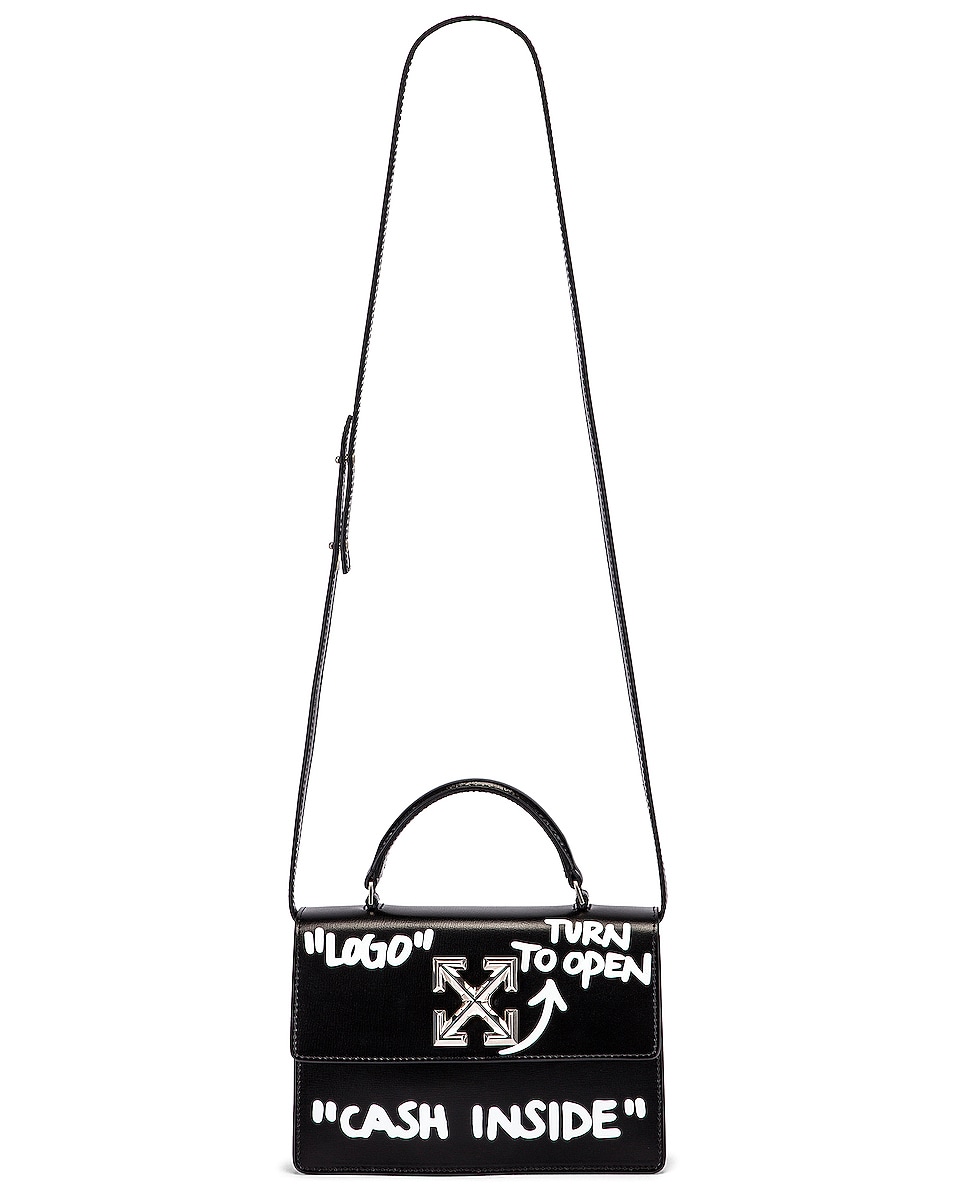 OFFWHITE Jitney 1.4 Cash Inside Bag in Black & White FWRD