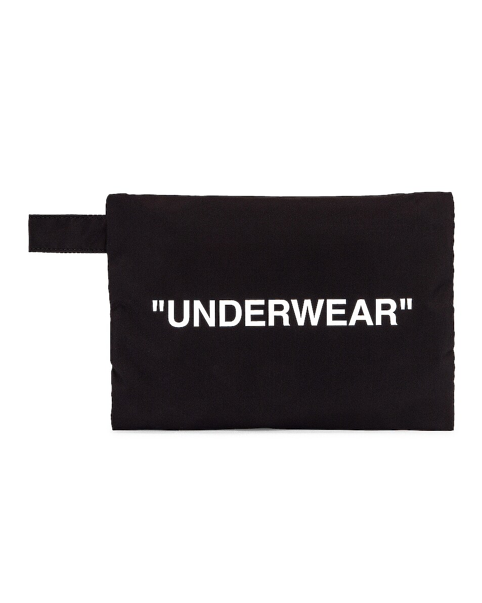 Image 1 of OFF-WHITE Underwear Pouch Bag in Black