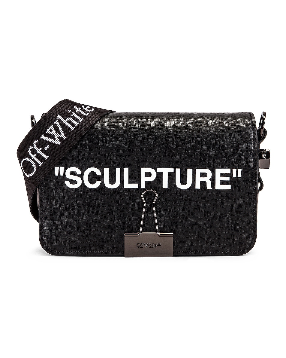 Image 1 of OFF-WHITE Sculpture Mini Flap Bag in Black & White