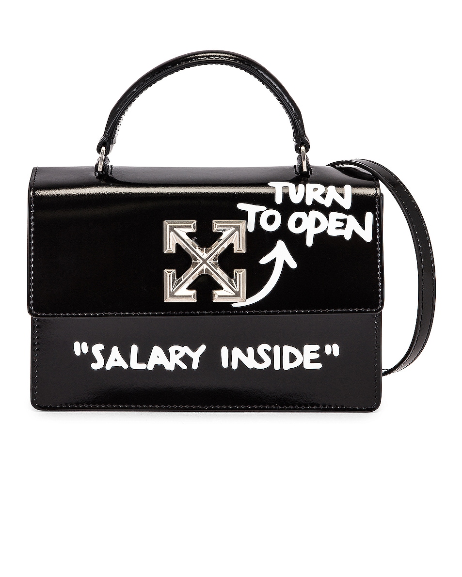 Image 1 of OFF-WHITE Turn To Open Jitney 1.4 Bag in Black & White