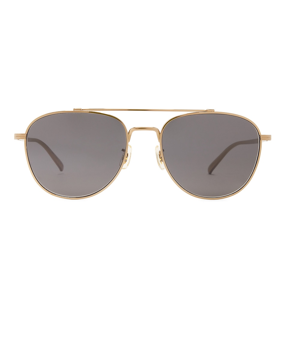 Image 1 of Oliver Peoples Rivetti Sunglasses in Gold & Carbon Grey