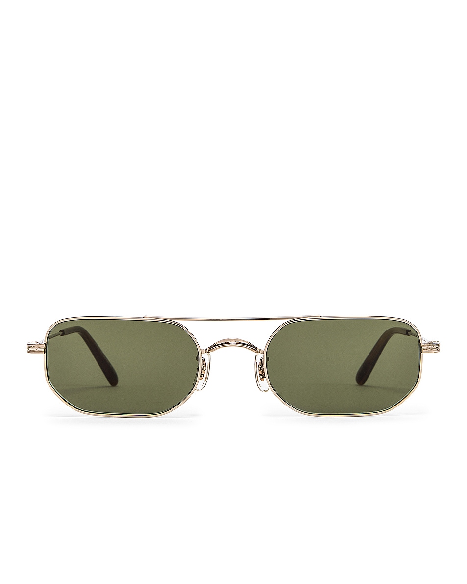 Image 1 of Oliver Peoples Indio Sunglasses in Soft Gold & Green