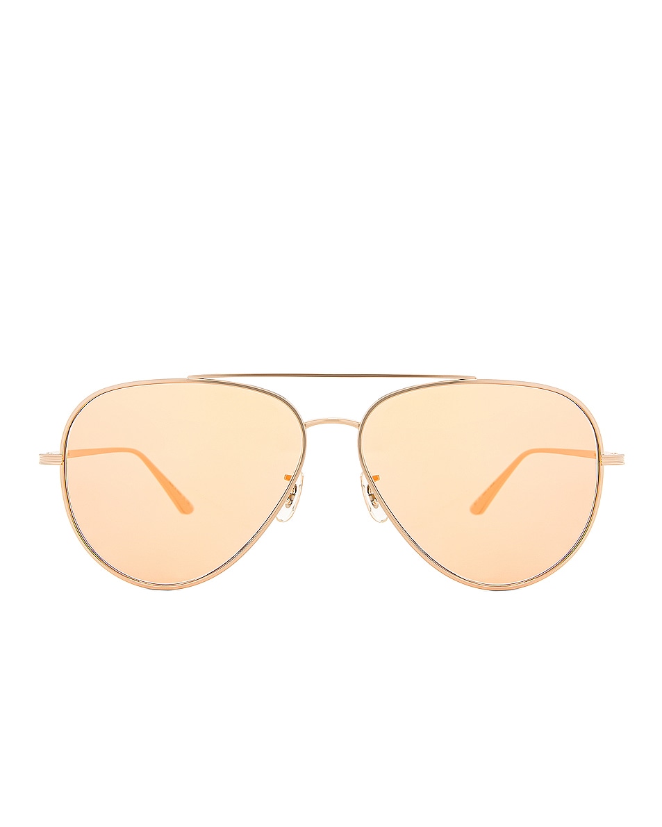 Image 1 of Oliver Peoples x The Row Casse Sunglasses in Gold & Tangerine