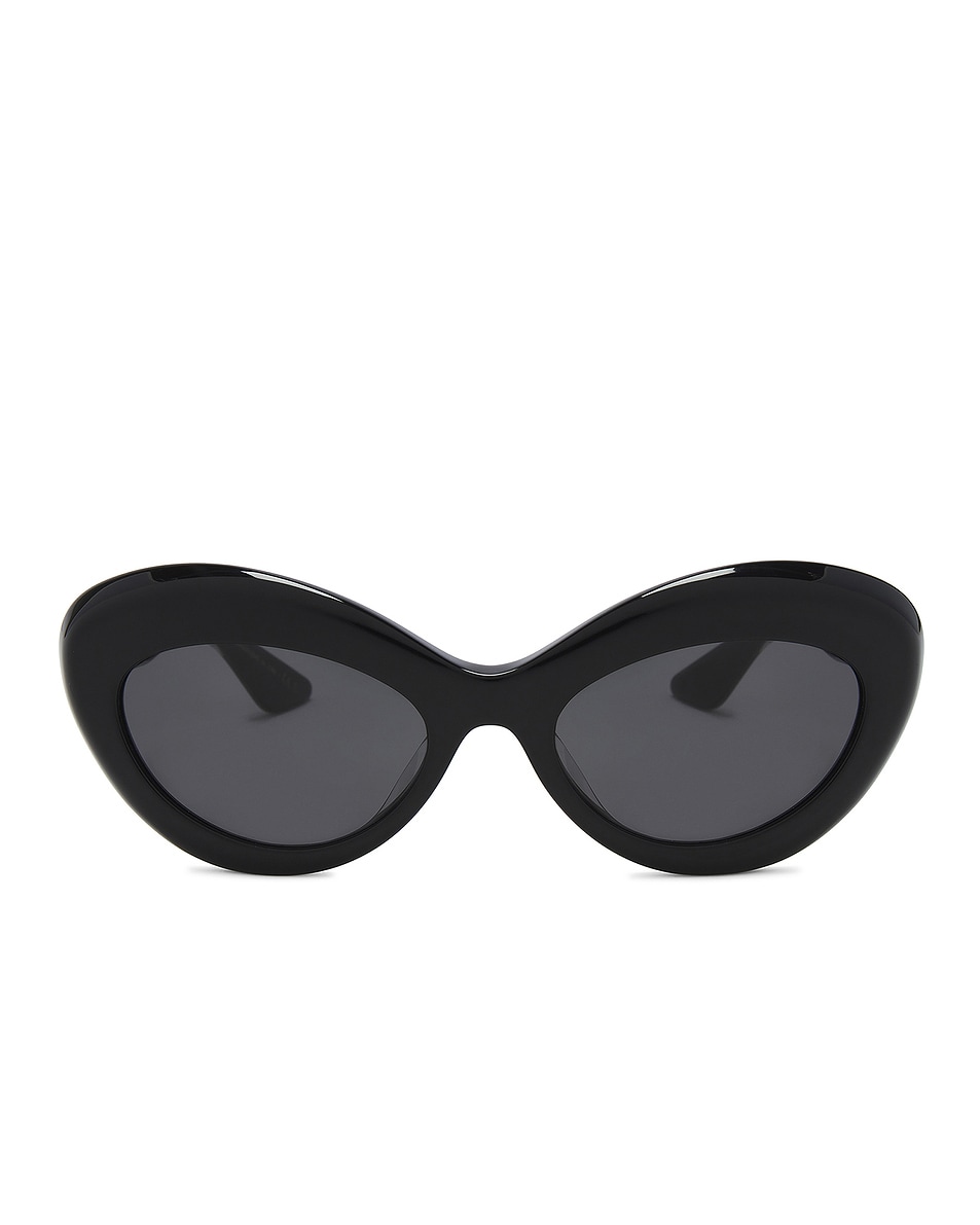 Image 1 of Oliver Peoples X Khaite Oval Sunglasses in Black