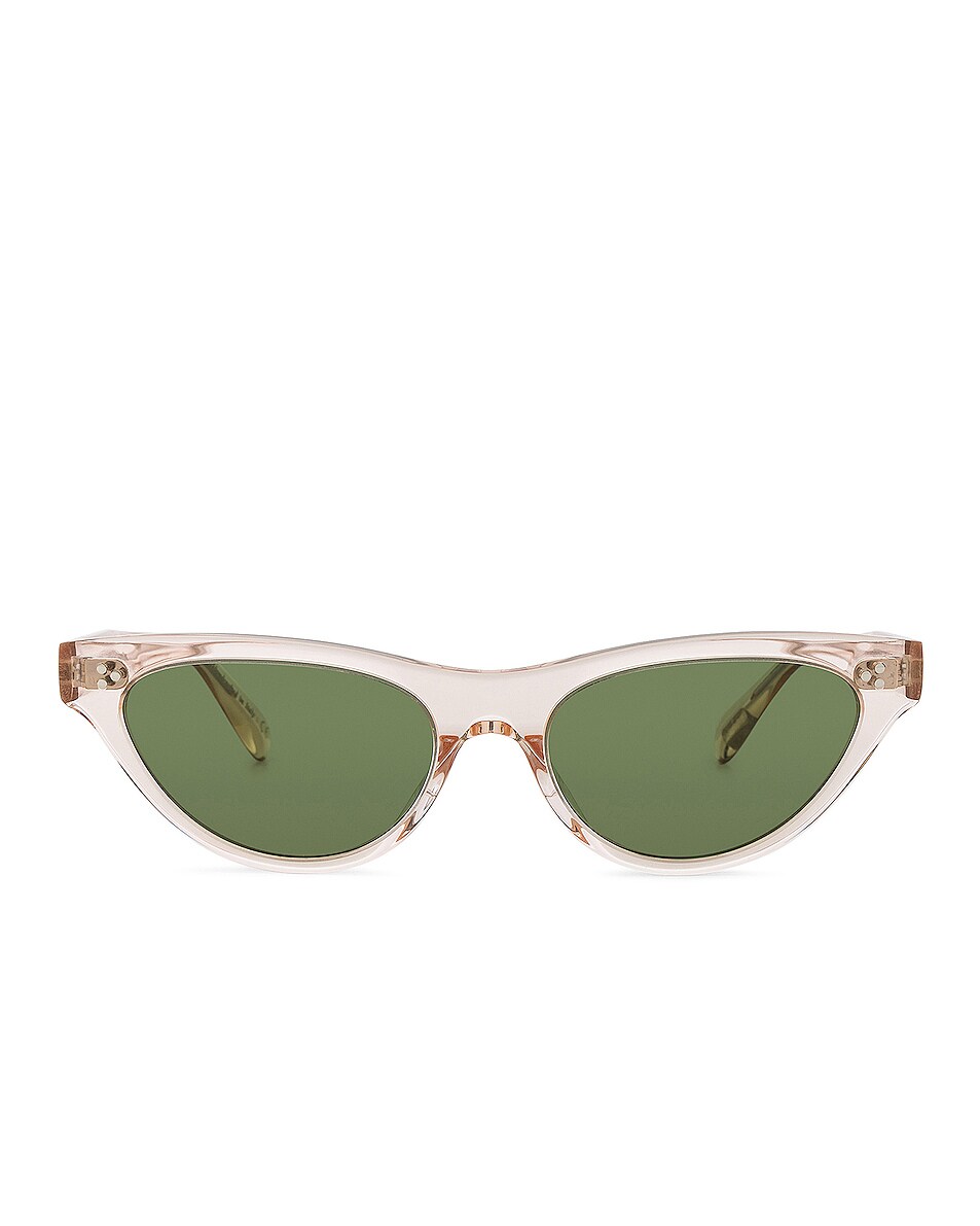 Image 1 of Oliver Peoples Zasia Sunglasses in Light Silk & Green