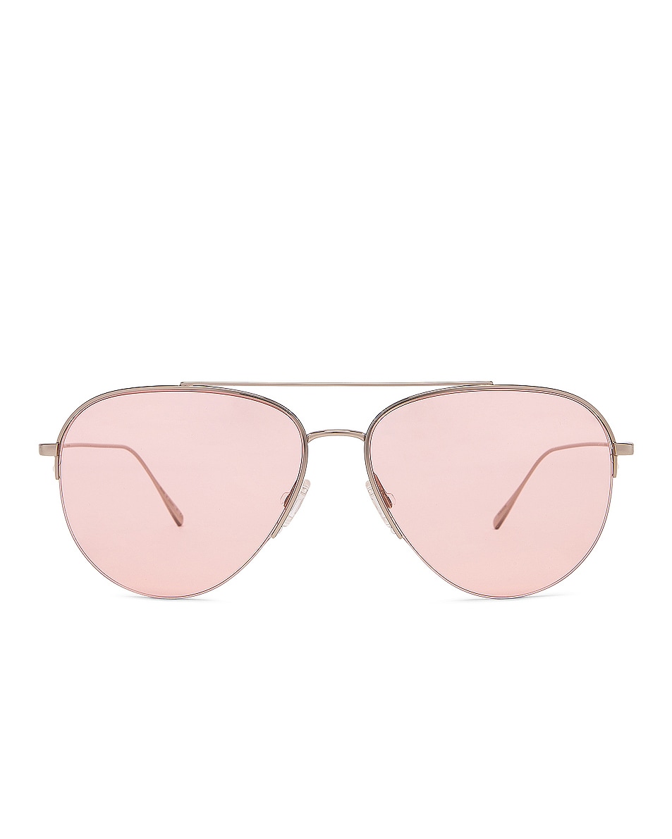 Image 1 of Oliver Peoples Cleamons Sunglasses in Silver & California Poppy