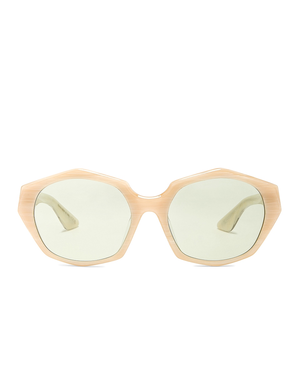 Image 1 of Oliver Peoples X Khaite Round Sunglasses in Beige Silk