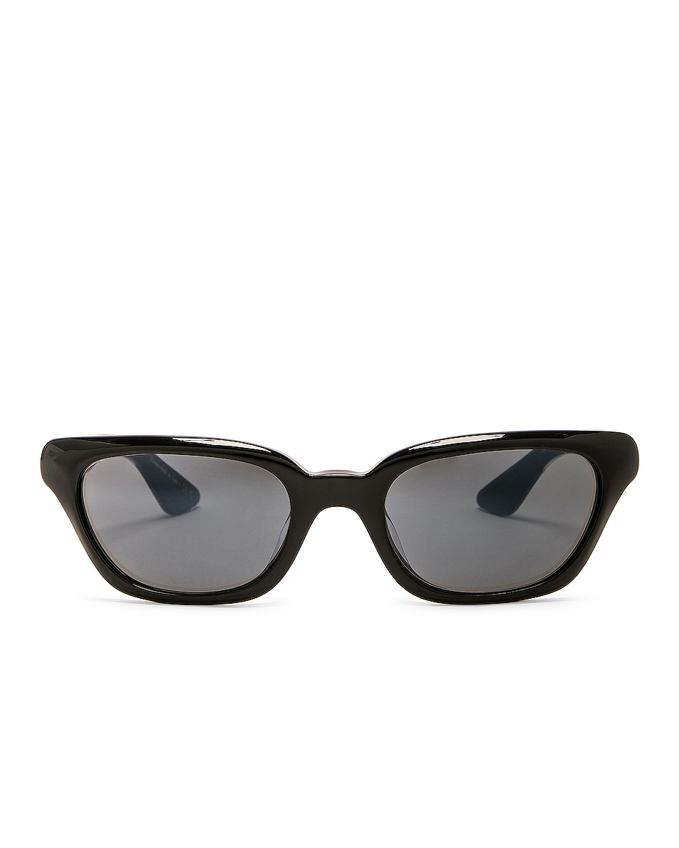 Image 1 of Oliver Peoples X Khaite Rectangular Sunglasses in Black