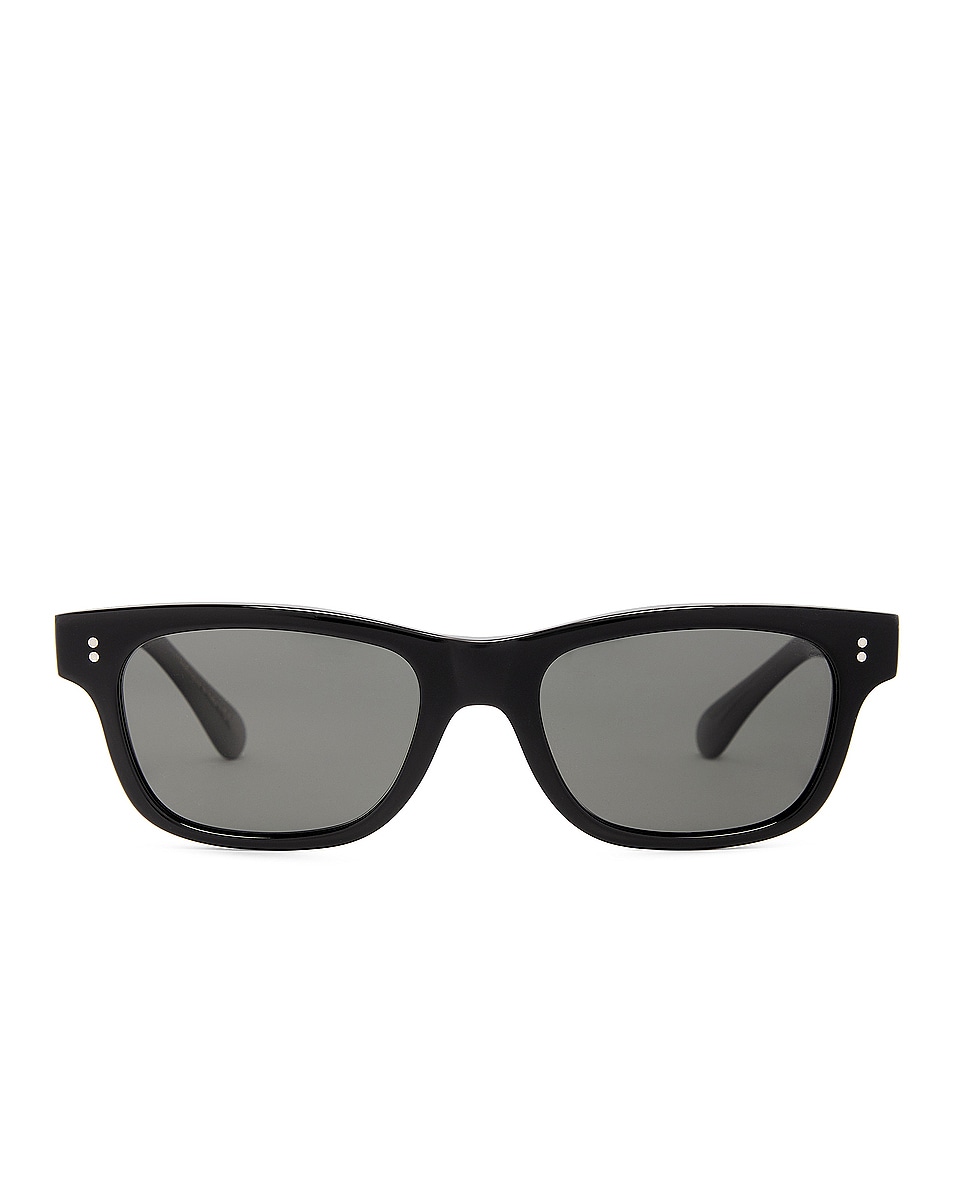 Image 1 of Oliver Peoples Rosson Sun Rectangle Sunglasses in Black