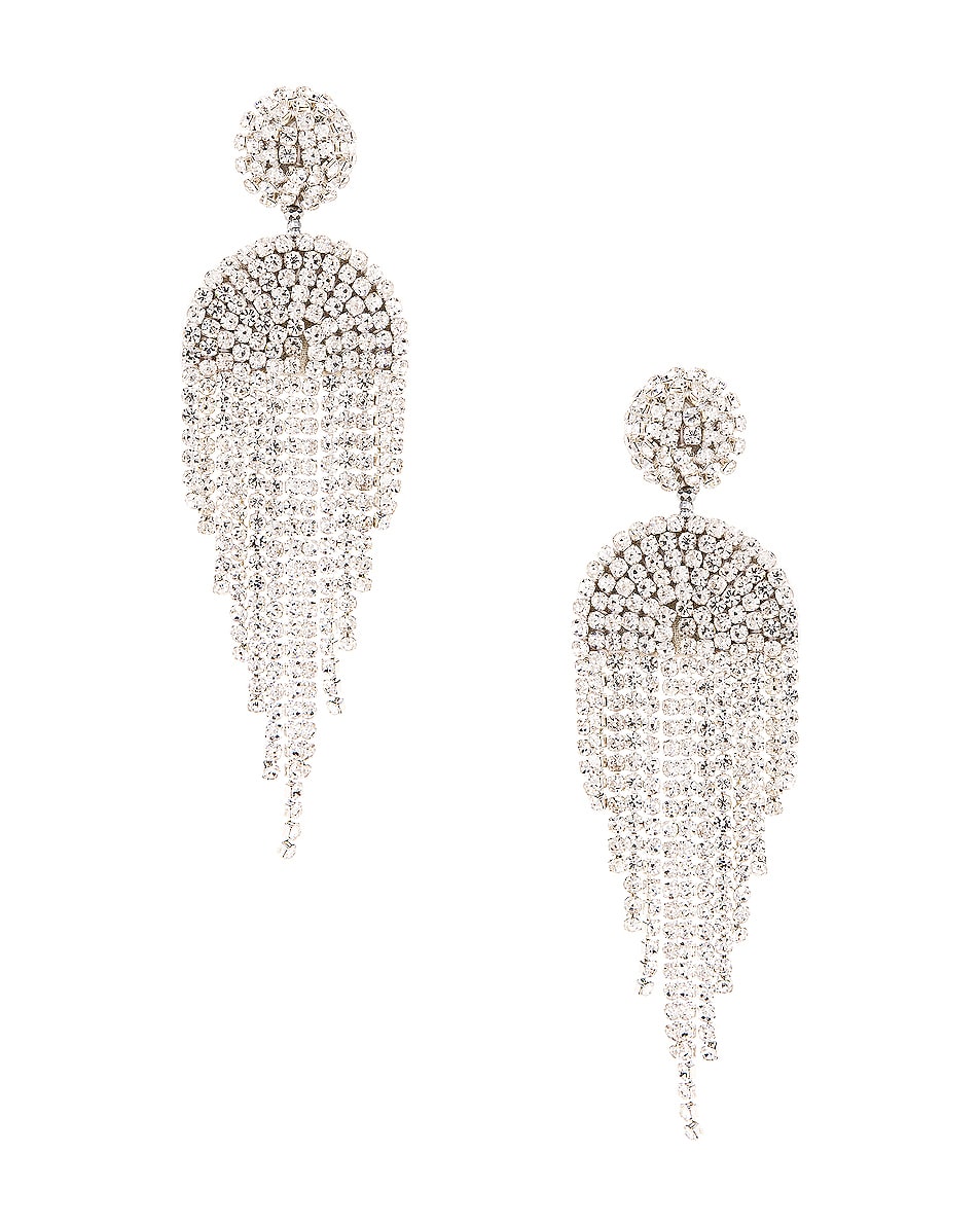 Image 1 of Oscar de la Renta Waterfall Earrings in Crystal