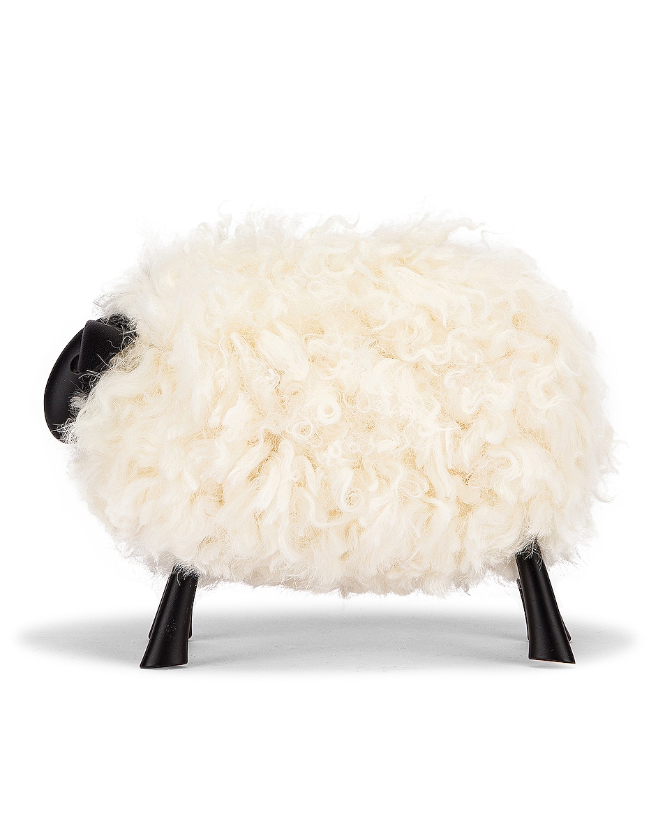 Image 1 of Oscar de la Renta Shearling Sheep Bag in Ivory