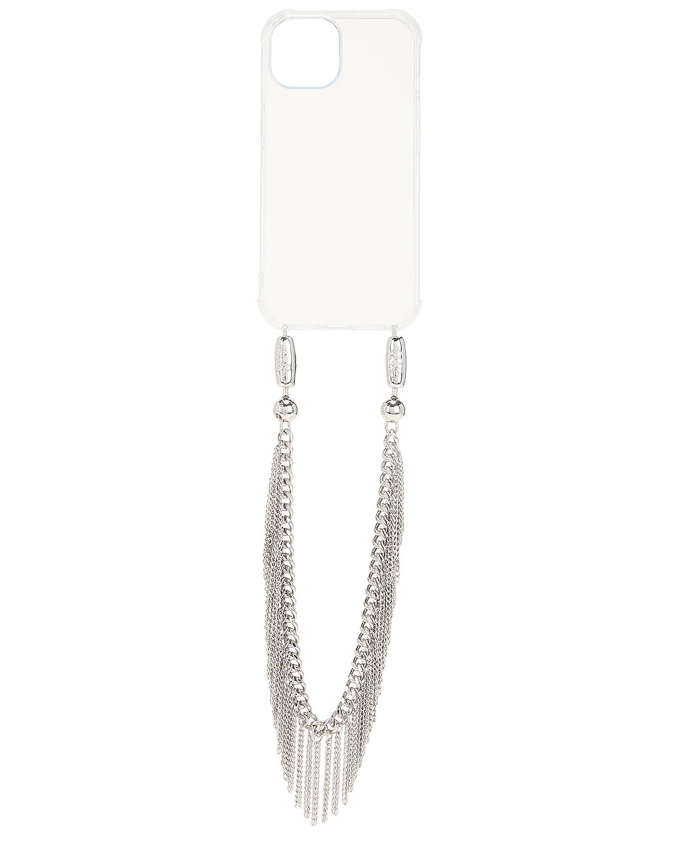Image 1 of Ossa Fringe Chain Wristlet in Rhodium Metal