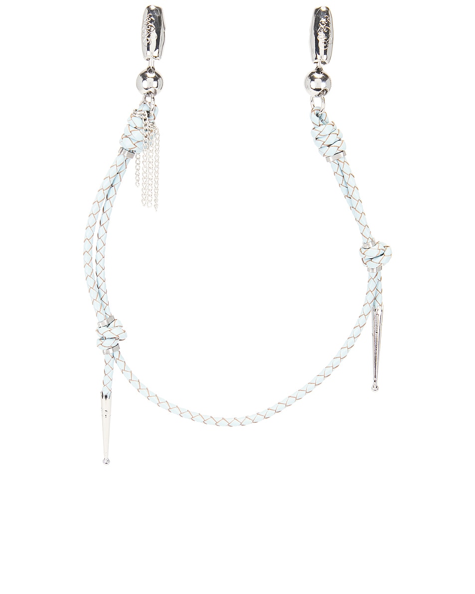 Image 1 of Ossa Leather Bolo Wristlet in Cornflower Blue