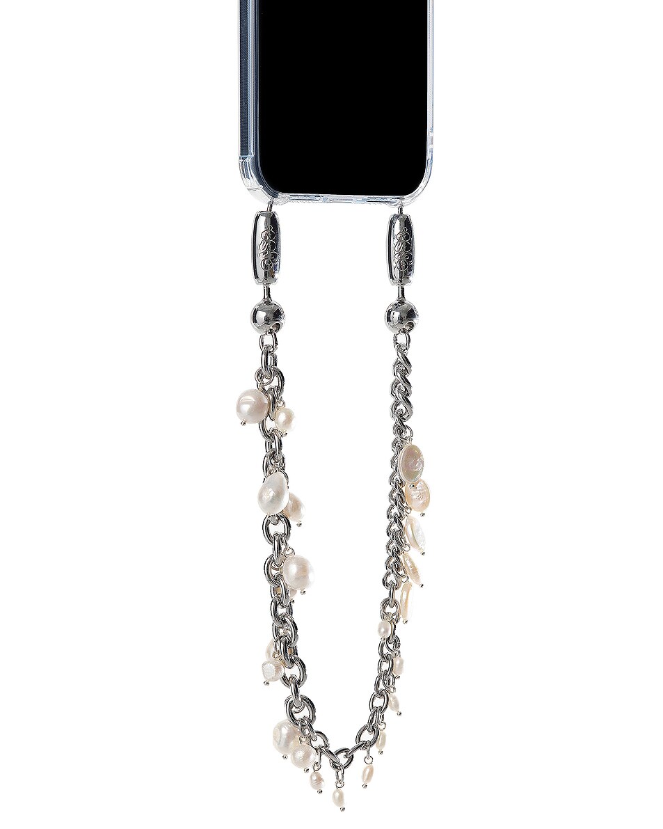 Rhodium Mixed Metal Mini Wristlet