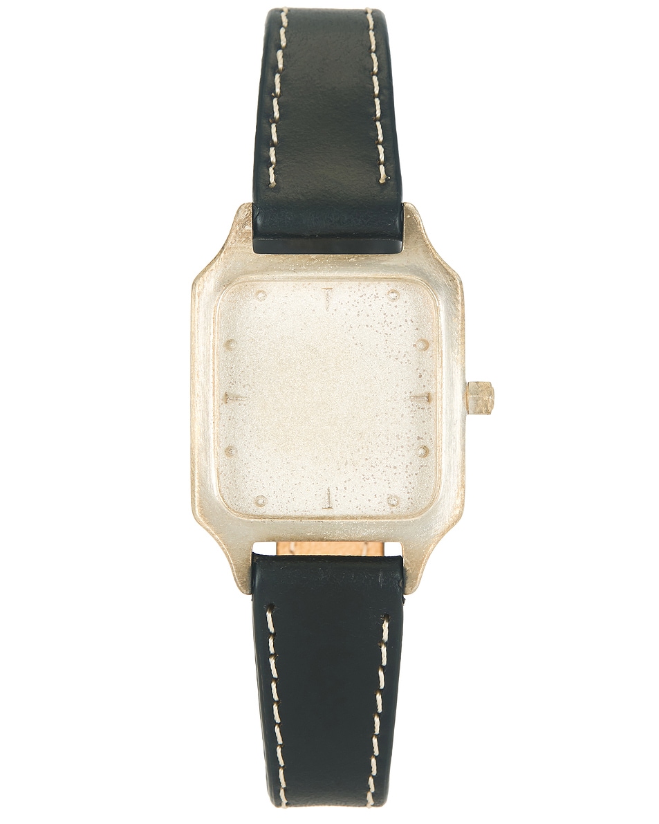 Image 1 of Our Legacy No Time Watch in Sterling Silver Black Strap