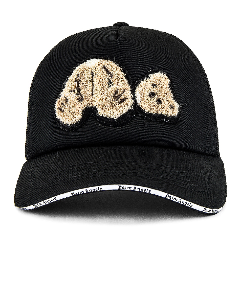 Image 1 of Palm Angels Bear Trucker Hat in Black