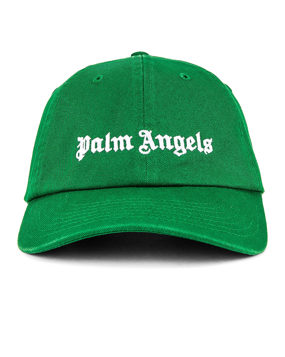 Image 1 of Palm Angels Classic Logo Cap in Forest Green