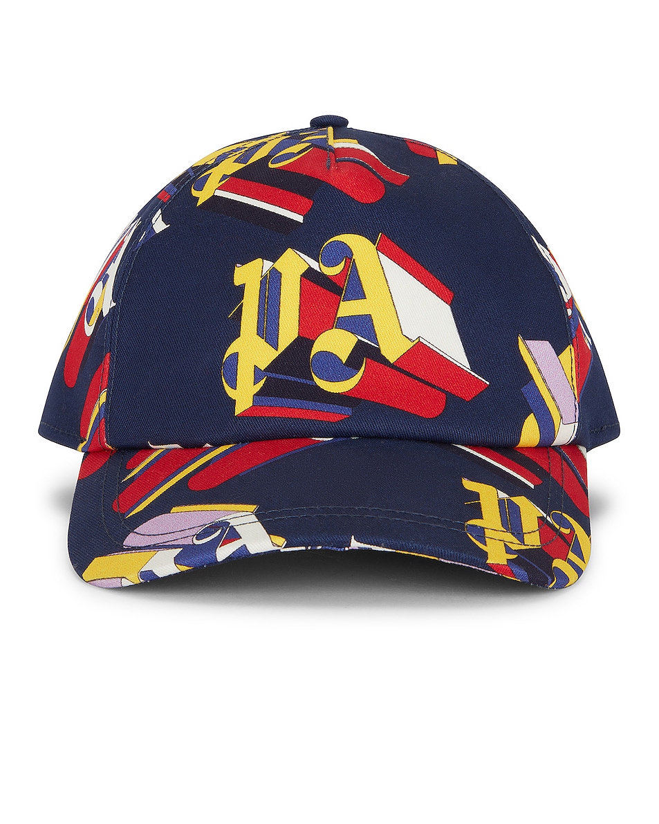 Image 1 of Palm Angels 3D Logo Cap in Black & Red