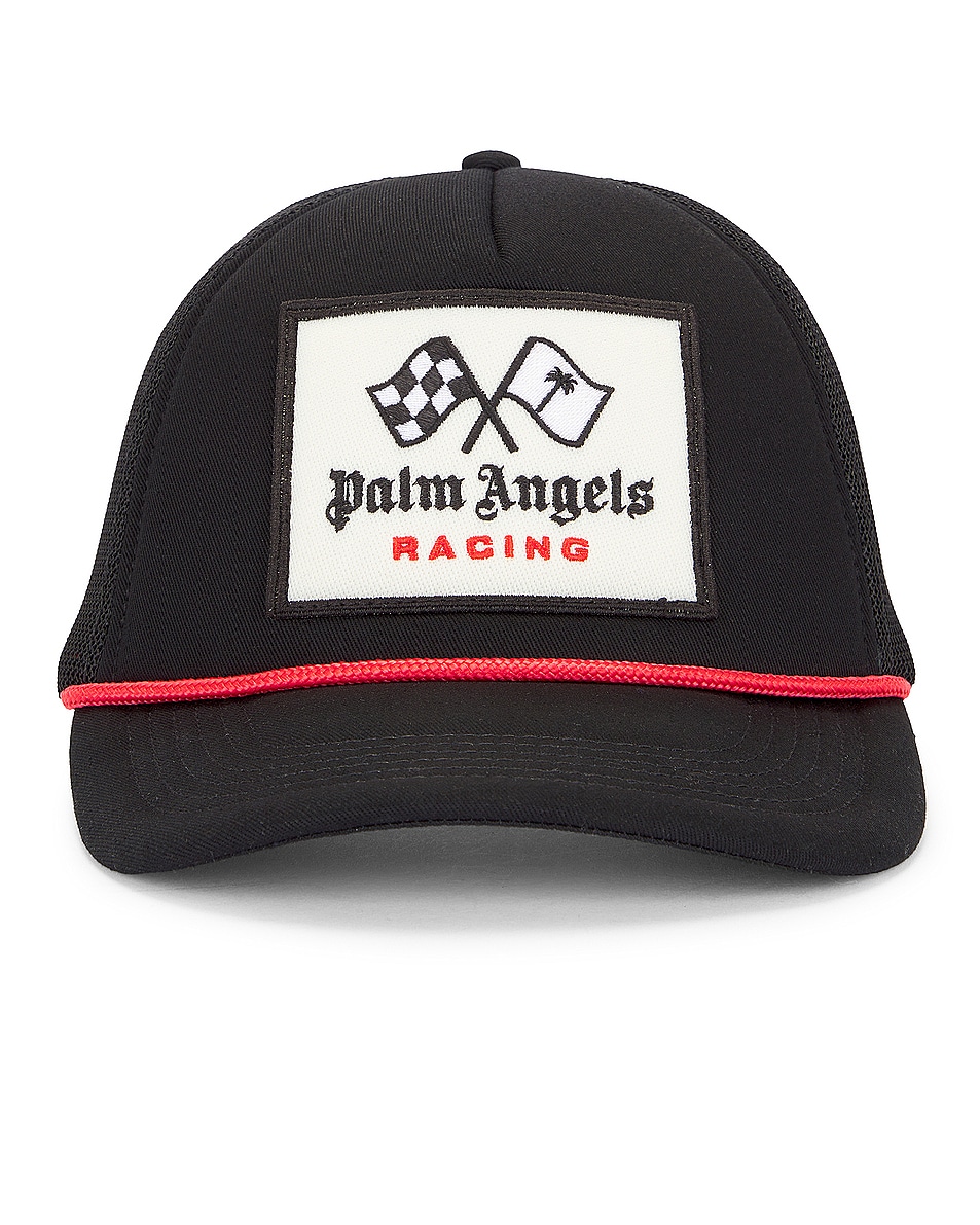 Image 1 of Palm Angels Pa Racing Cap in Black & Red