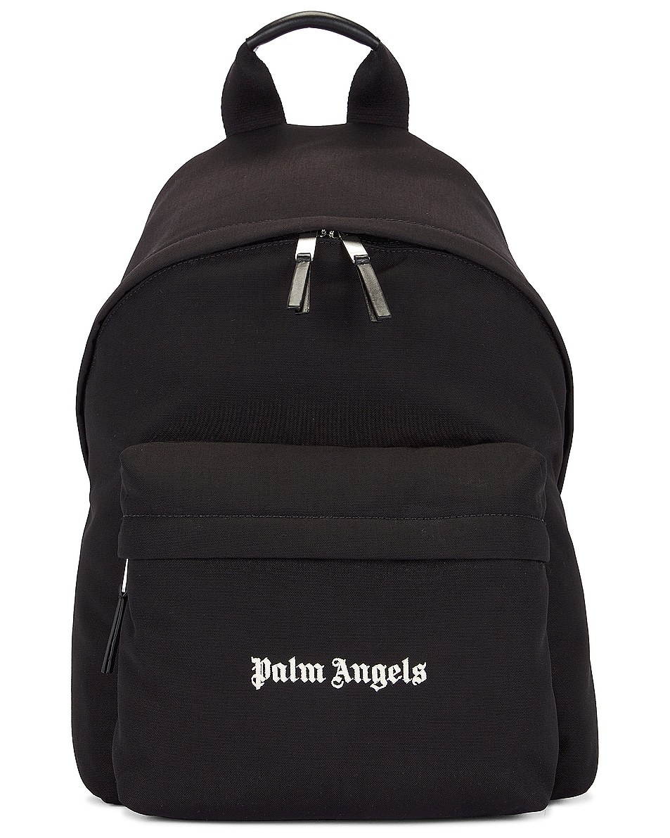 Image 1 of Palm Angels Cordura Logo Backpack in Black & White